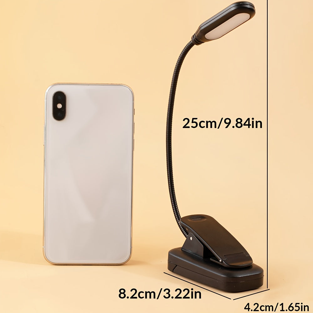 Portable Space-Themed Book Light with Adjustable Arm and Uplight for Bedside