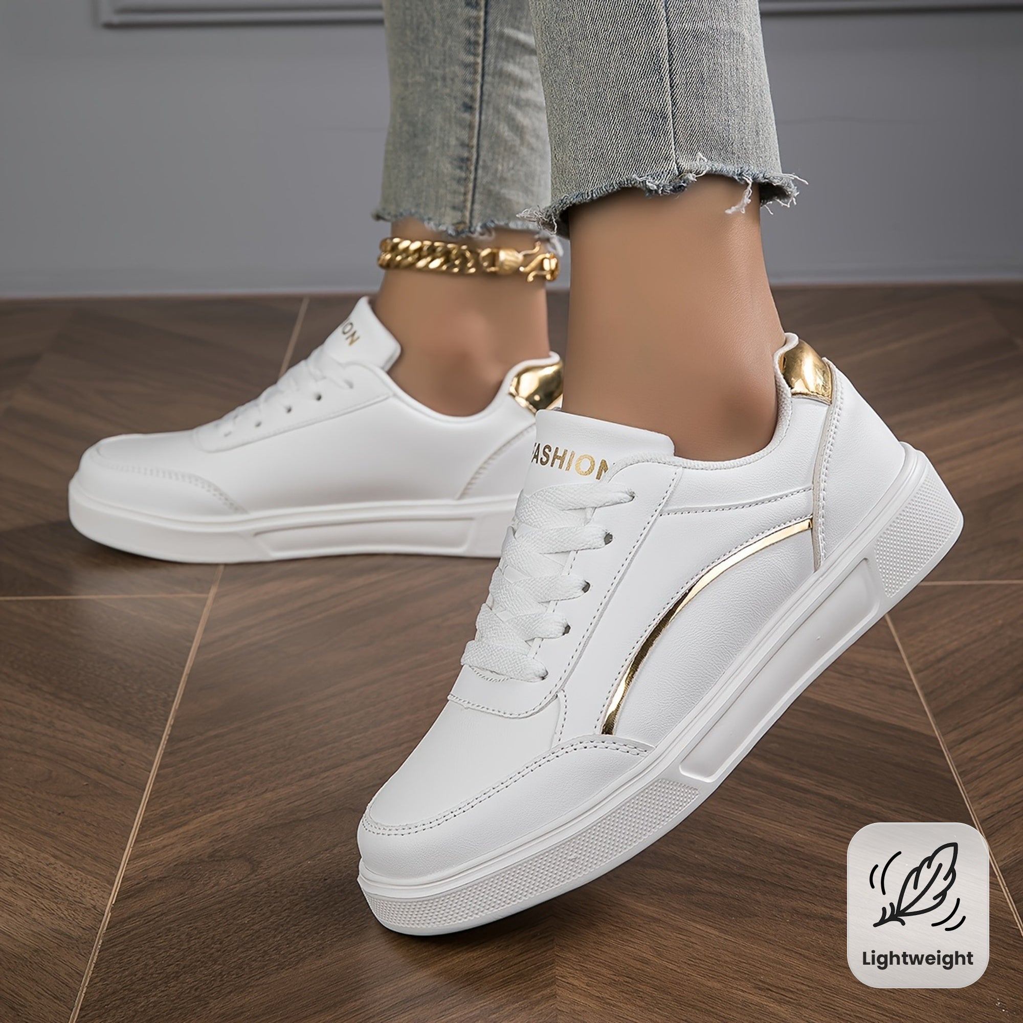 Women's Casual Sneakers Lightweight Soft Cushioned Solid Color All Seasons