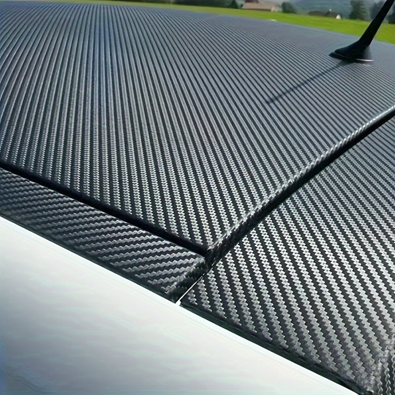 Наклейка на центральную панель управления автомобиля с узором из карбона