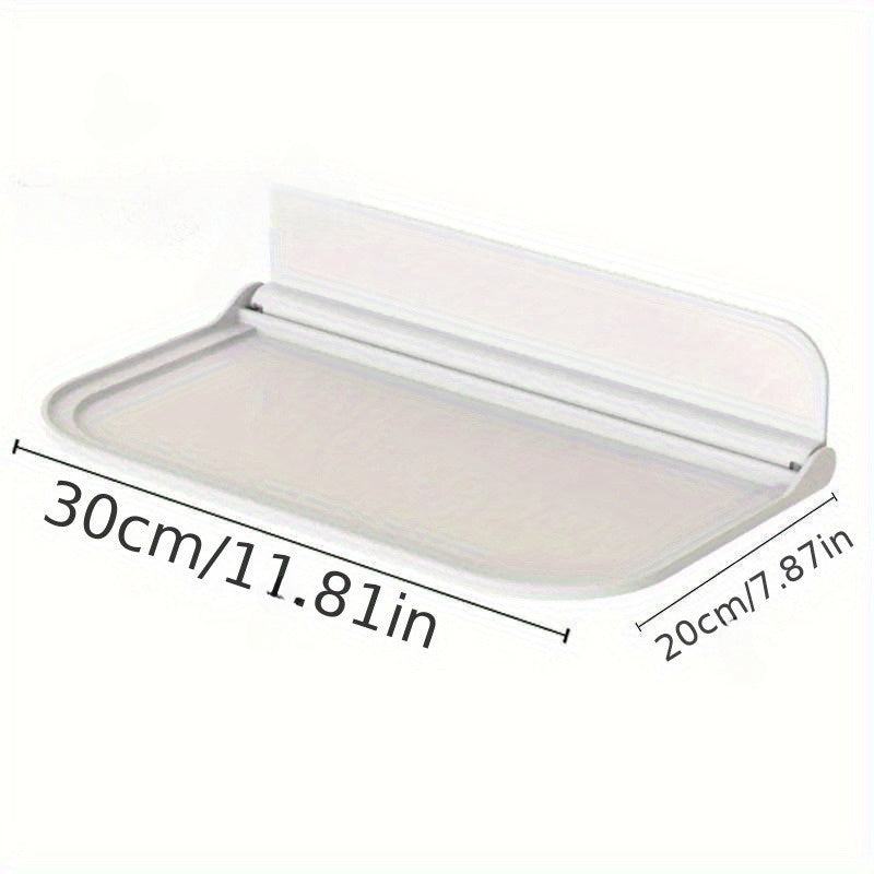 Silliq Oq Plastik Qiyshayuvchi Saqlash Raf - Oson O'rnatiladigan, Devorga O'rnatiladigan Tashkiliy Vosita Hammom Asosiy Buyumlari Uchun: Sochiqlar, Telefonlar, Sabun va Boshqalar - Zamonaviy va Qulay Hammom Saqlash Uchun Bir Necha Bo'limlarga Ega