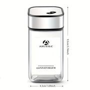 Set of 24 Square Glass Spice Jars with Writable Labels and Twist-Top Lids