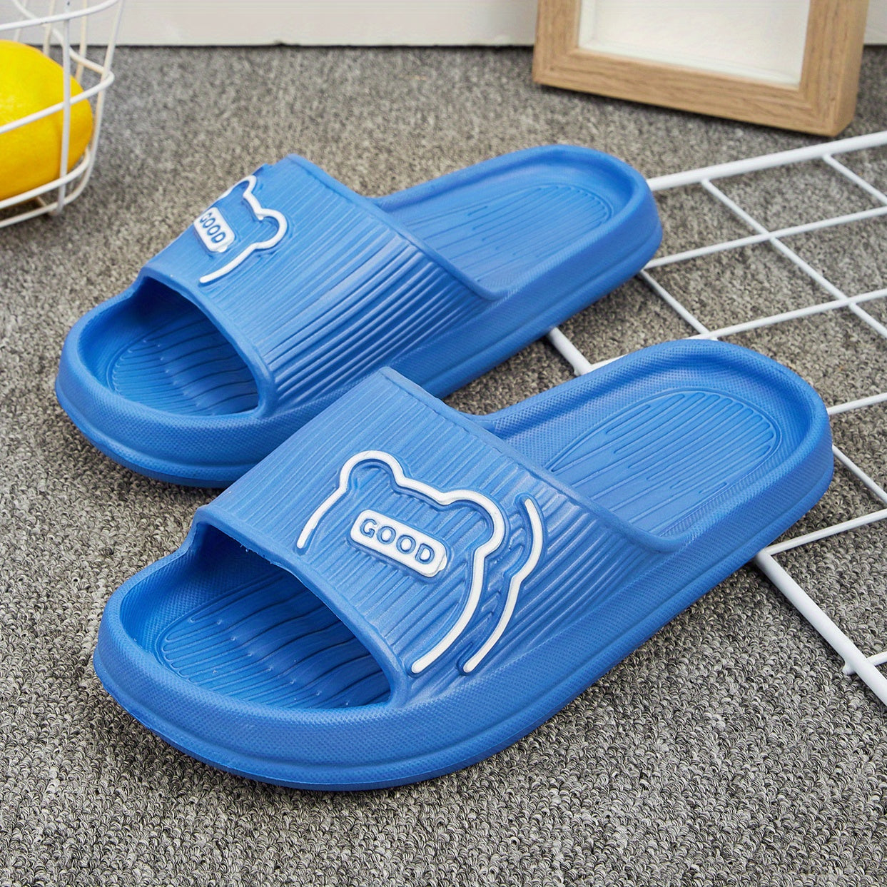 Kids Cartoon Slippers Non-Slip Lightweight Open Toe Indoor Shower Pool All Seasons