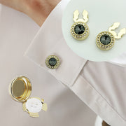 Ikkita tugma qopqog'i - Erkaklar va ayollar uchun porloq rhinestone mansheti, rasmiy va norasmiy kiyimlar uchun mos, maxsus tadbirlarda sovg'a berish uchun ajoyib