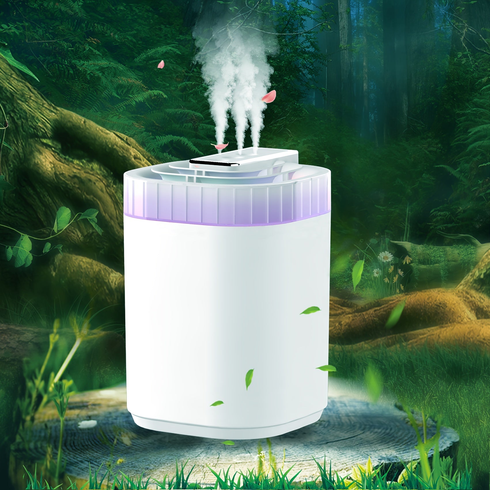 Large Capacity Ultrasonic Humidifier Silent Nightlight USB Powered for 21-30㎡