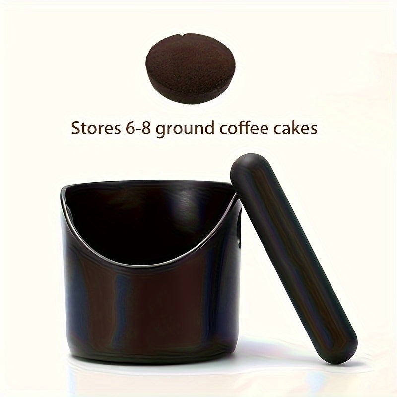 Coffee Knock Box Stainless Steel Straight Shape Waste Bin with Removable Bar