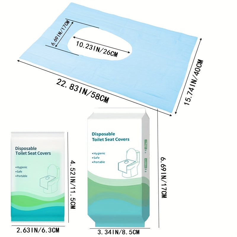 Fundas desechables para asientos de inodoro, paquete de 20, impermeables, de tela no tejida, para viajes y baños públicos