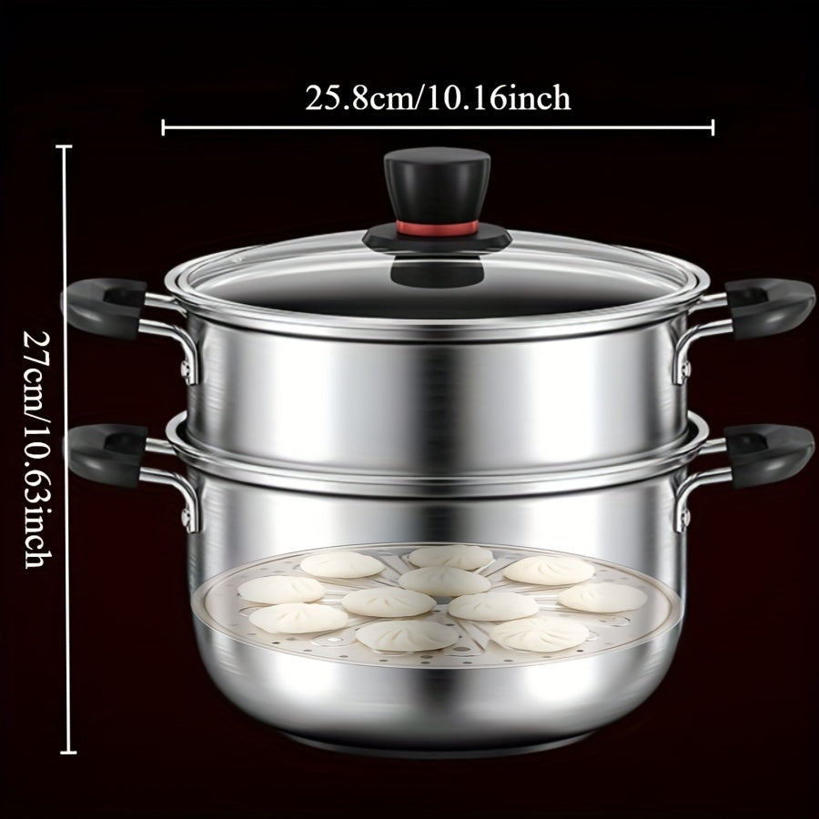 Stainless Steel Multi-Functional Cooking Pot for Soup Steaming Noodles and Boiling