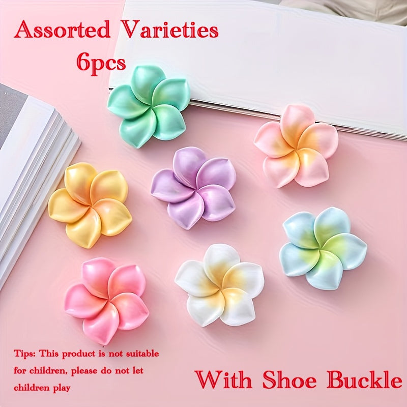 Unisex Resin Shoe Charms 6/12pcs Colorful Shoe Buckles for Slippers and Shoes