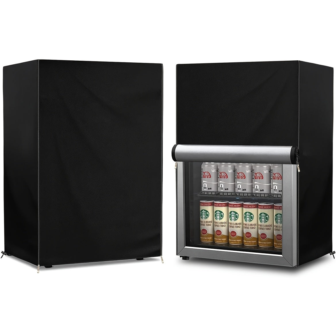 Funda impermeable para exteriores para nevera con cremallera enrollable 58cm x 58cm x 142cm