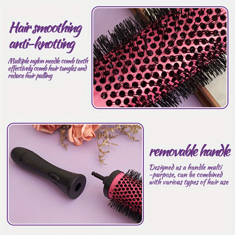 6-Piece Hair Styling Comb Set for Women Aluminum Copper Detangling Curling Brushes