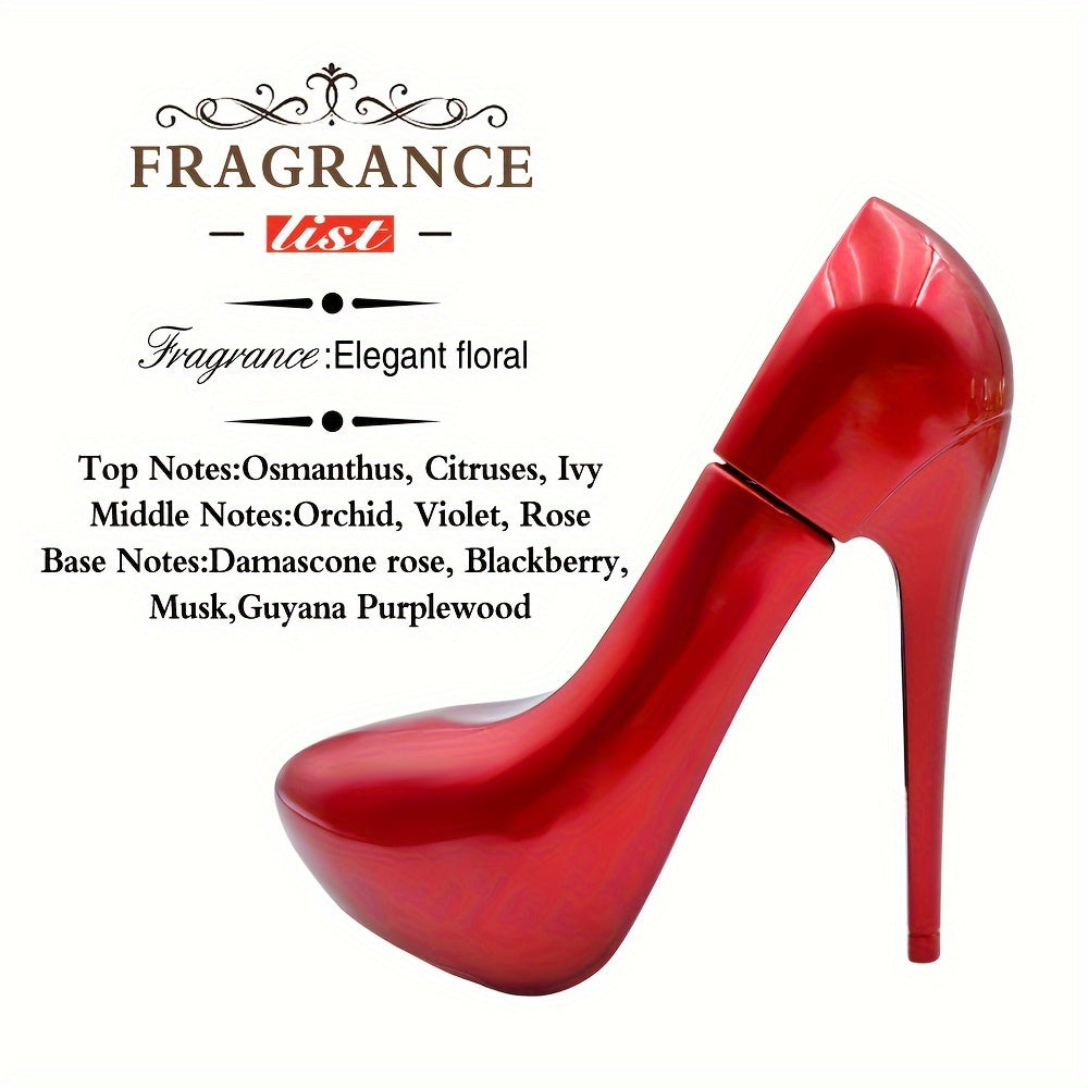 Women's Floral Perfume 3.4oz High Heel-Inspired Elegant Fragrance for Dates and Parties