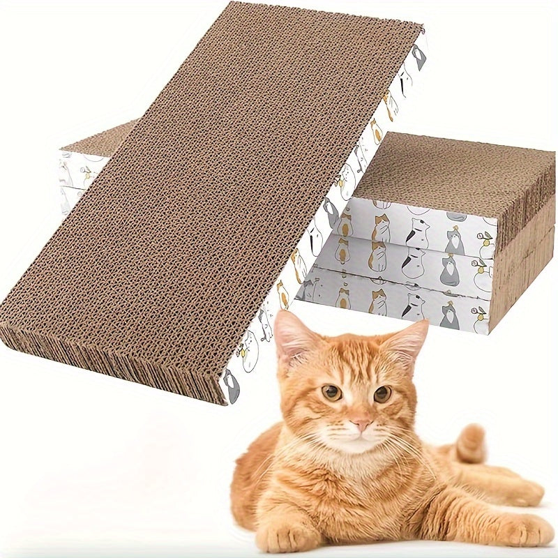 Extra-Large Reversible Corrugated Cardboard Cat Scratch Pad with Non-Slip Base