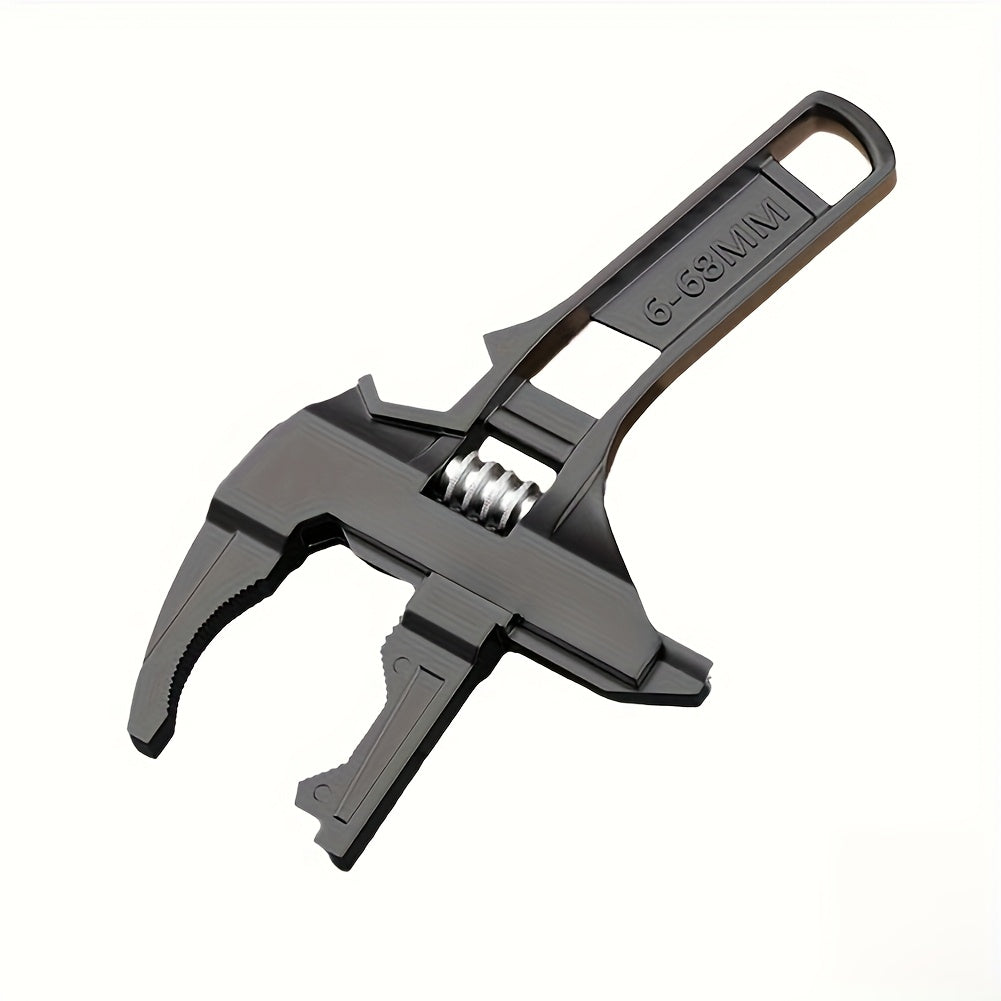 Adjustable Wrench Bathroom Repair Tool with Large Opening Pipe Wrench Nut Key 6-68mm