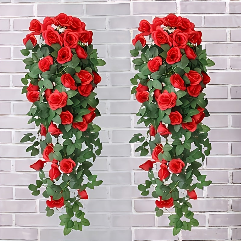 Artificial Rose Vines 219.96 cm with 36 Blooms for Home Decor Weddings and Events