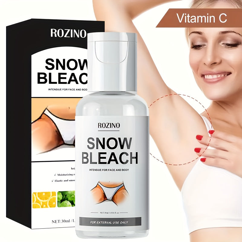 Snow Bleach Cream for Private Areas and Body 1.01 oz Hypoallergenic Skin Lightener Moisturizer