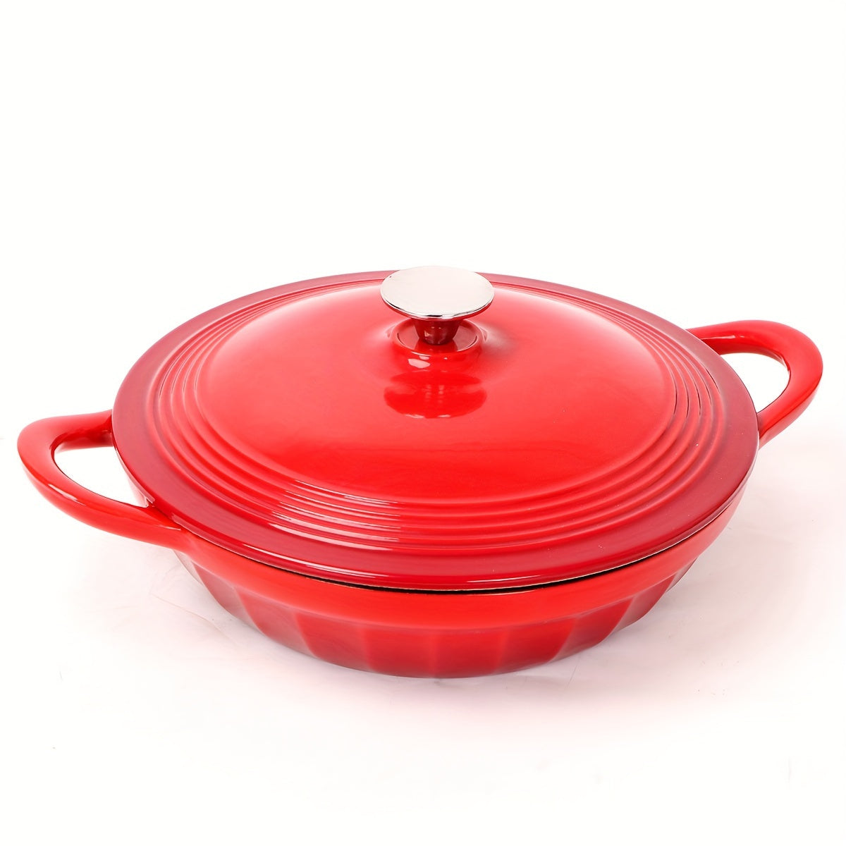 Enamel Rice Pot with Lid Cast Iron Stew Pot Oven Kitchenware Set 61oz 98oz 105oz