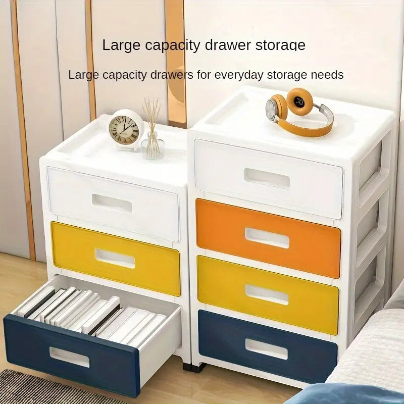 Plastic Waterproof Locker Organizer with Shelves for Bedroom Office Bathroom White Yellow Sky Blue