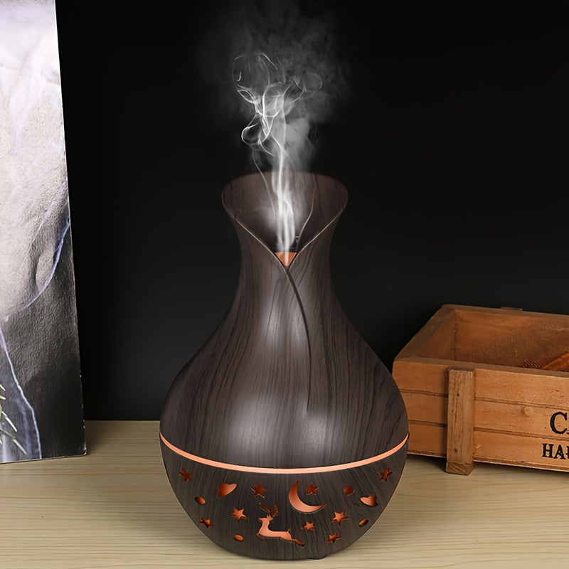 Portable USB Humidifier with Essential Oil Diffuser Nightlight Auto Shut-Off 7 Color Lights for Home Office