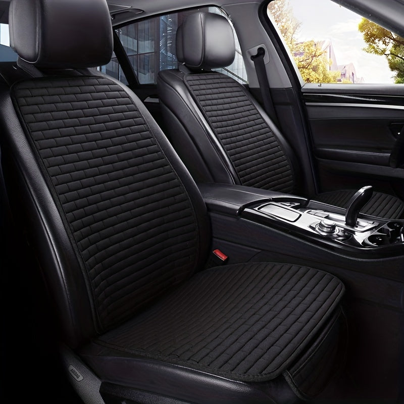 Universal Linen Car Seat Cover Protector Front and Rear Back Cushion Mat
