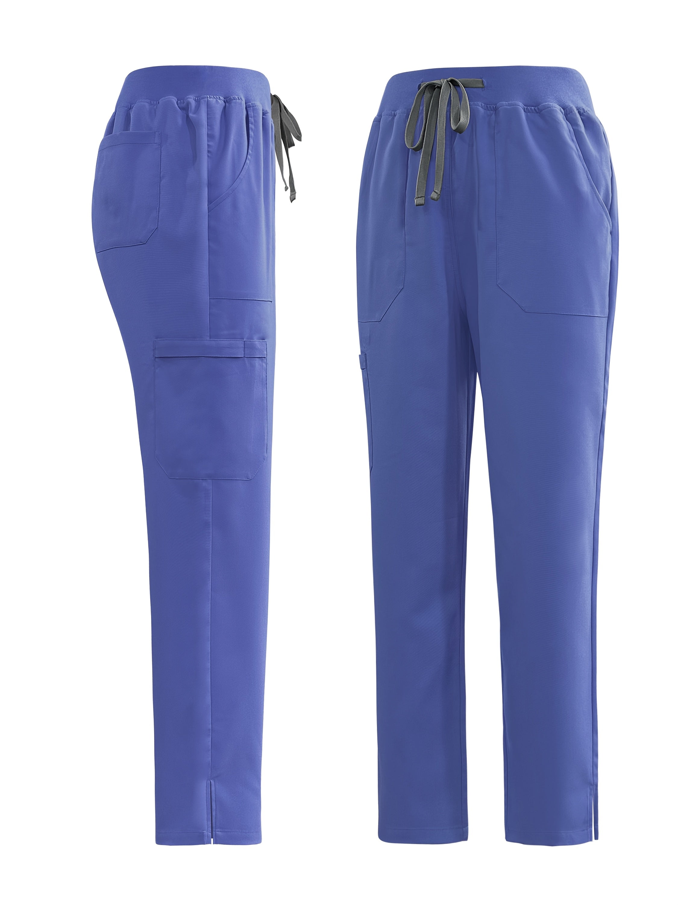 "Qisqa yengli uniseks polyester spandeks skrablar to'plami, cho'ntaklar bilan, dorixona, stomatologiya va jarrohlikda kasalxonada ishlash uchun ideal - bir rangli, barcha mavsumlar uchun kiyim"