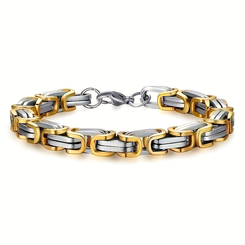 Men's Stainless Steel Chain Bracelet 21cm Hip Hop Jewelry Classic Fashion