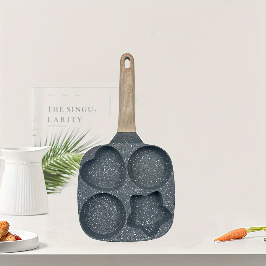 Multipurpose Non-Stick Aluminum Cookware Pan with 4 Compartments for Breakfast