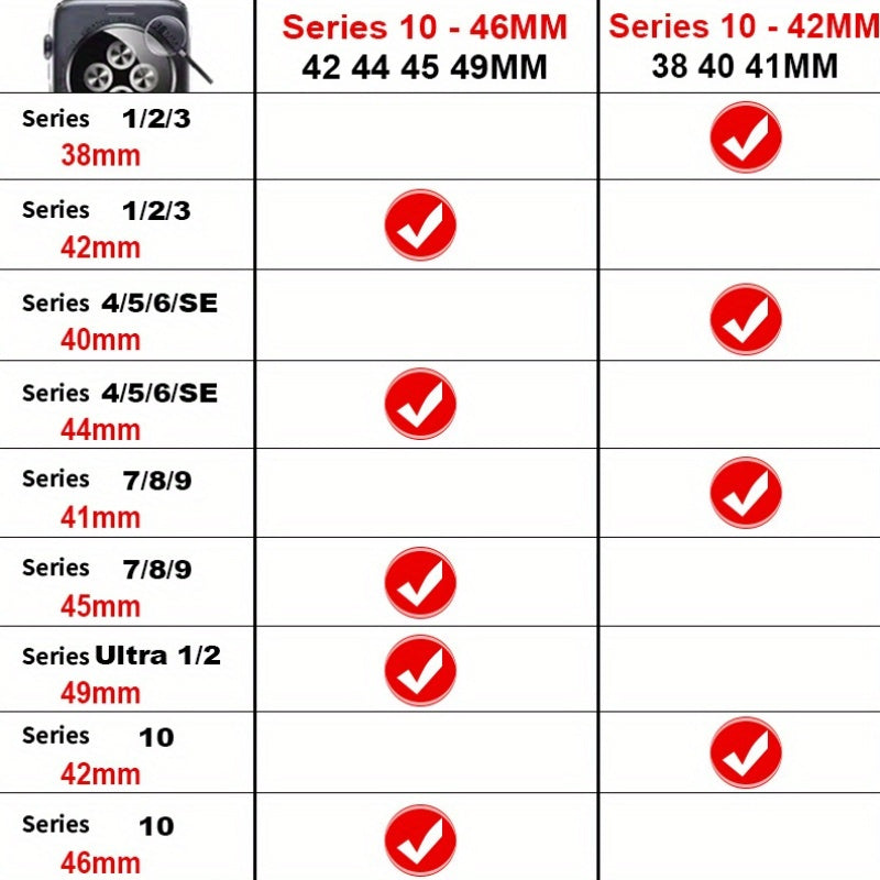 Apple Watch uchun zanglamas po'latdan adapterga ega sport silikondan yasalgan tasma, turli modellarga va o'lchamlarga mos keladi.