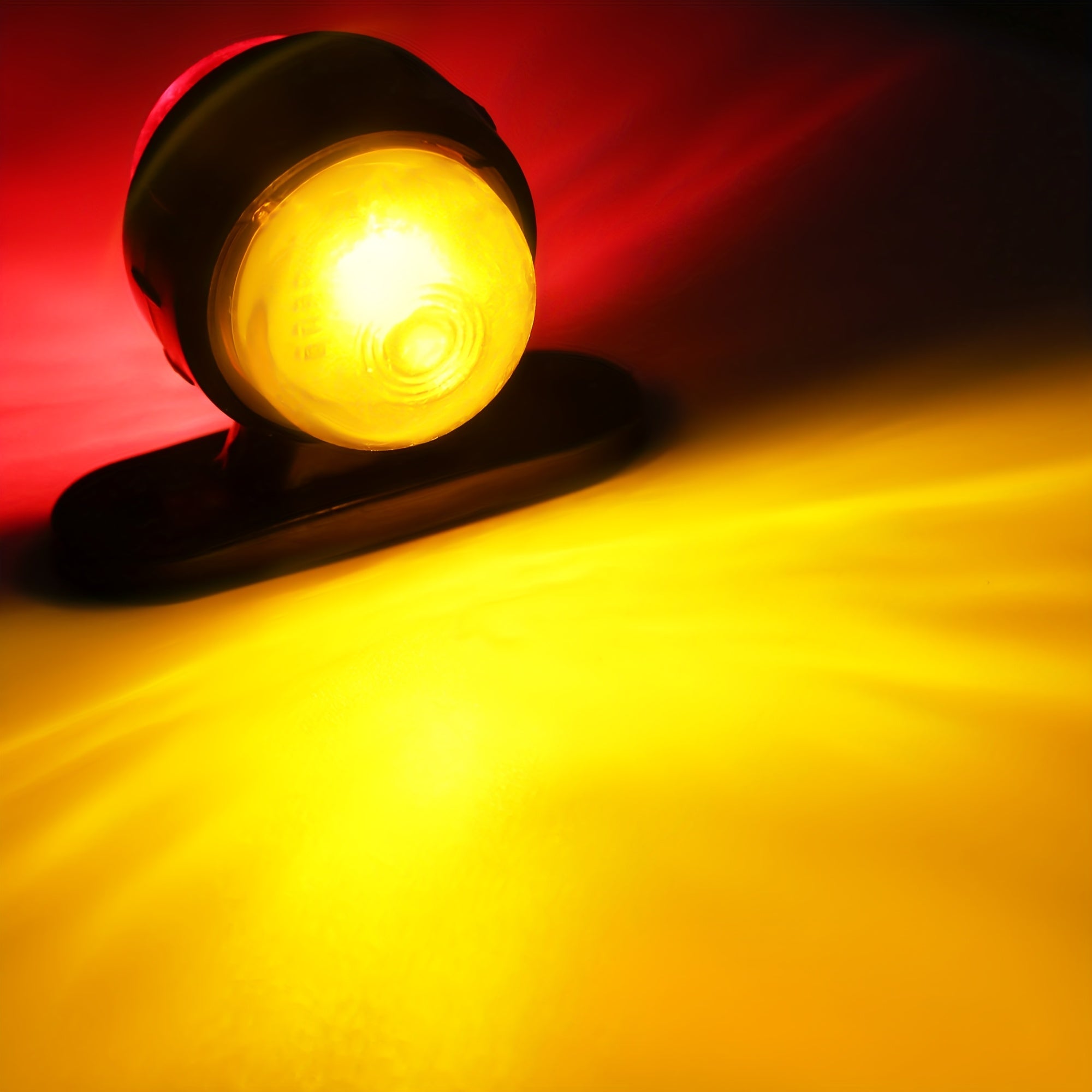 10 dona 12-24V ikki tomonlama avtomobil yuk mashinasining indikator lampalari Qizil Amber Blinker Signal