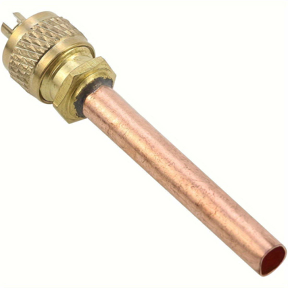 Set of 10 Brass Access Valves for Refrigeration and Air Conditioner, 6.3cm