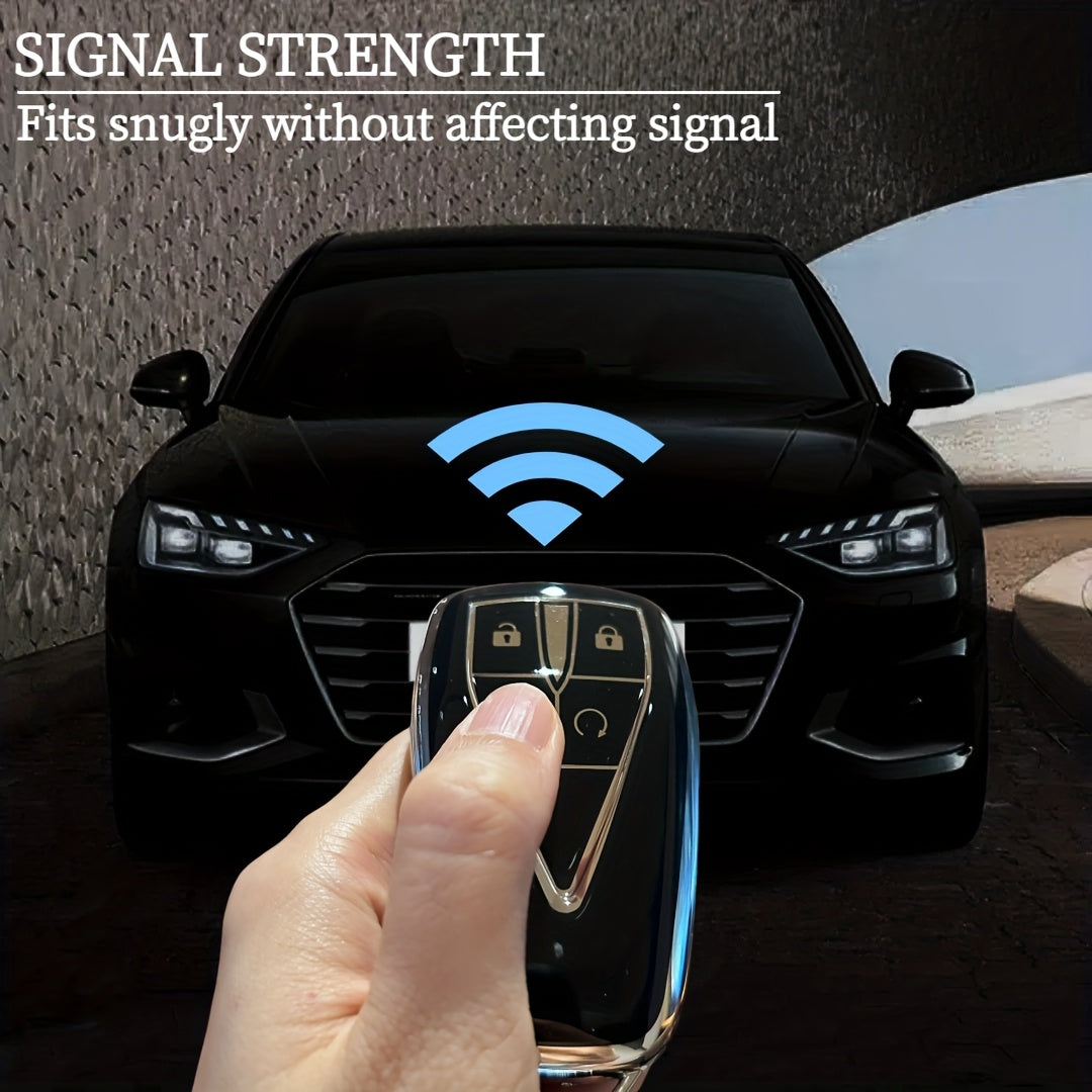 Universal TPU Car Key Cover with Keychain for SUV Models Durable Stylish