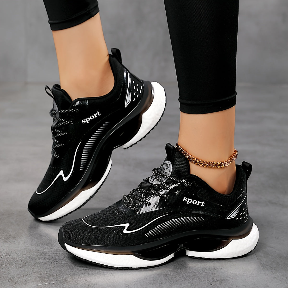 Women's Mesh Athletic Sneakers Lightweight Running Shoes Black White Blue