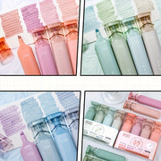 Set of 4 Glitter Highlighters Water-Based Ink Quick-Dry Smudge-Proof for Notes and Journaling