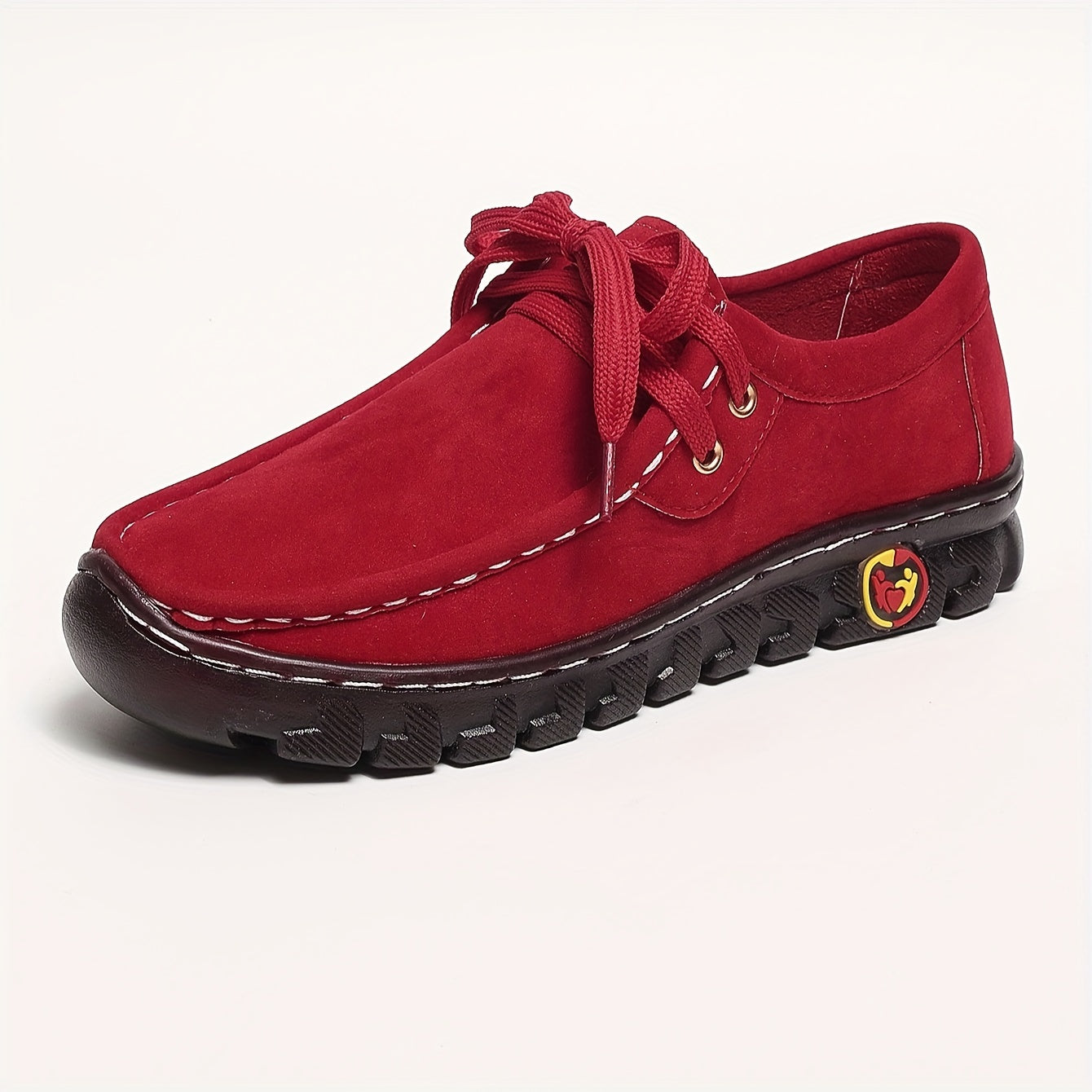 Women's Slip-Resistant Flat Shoes Breathable Fabric Casual Sneakers Blue Red Yellow