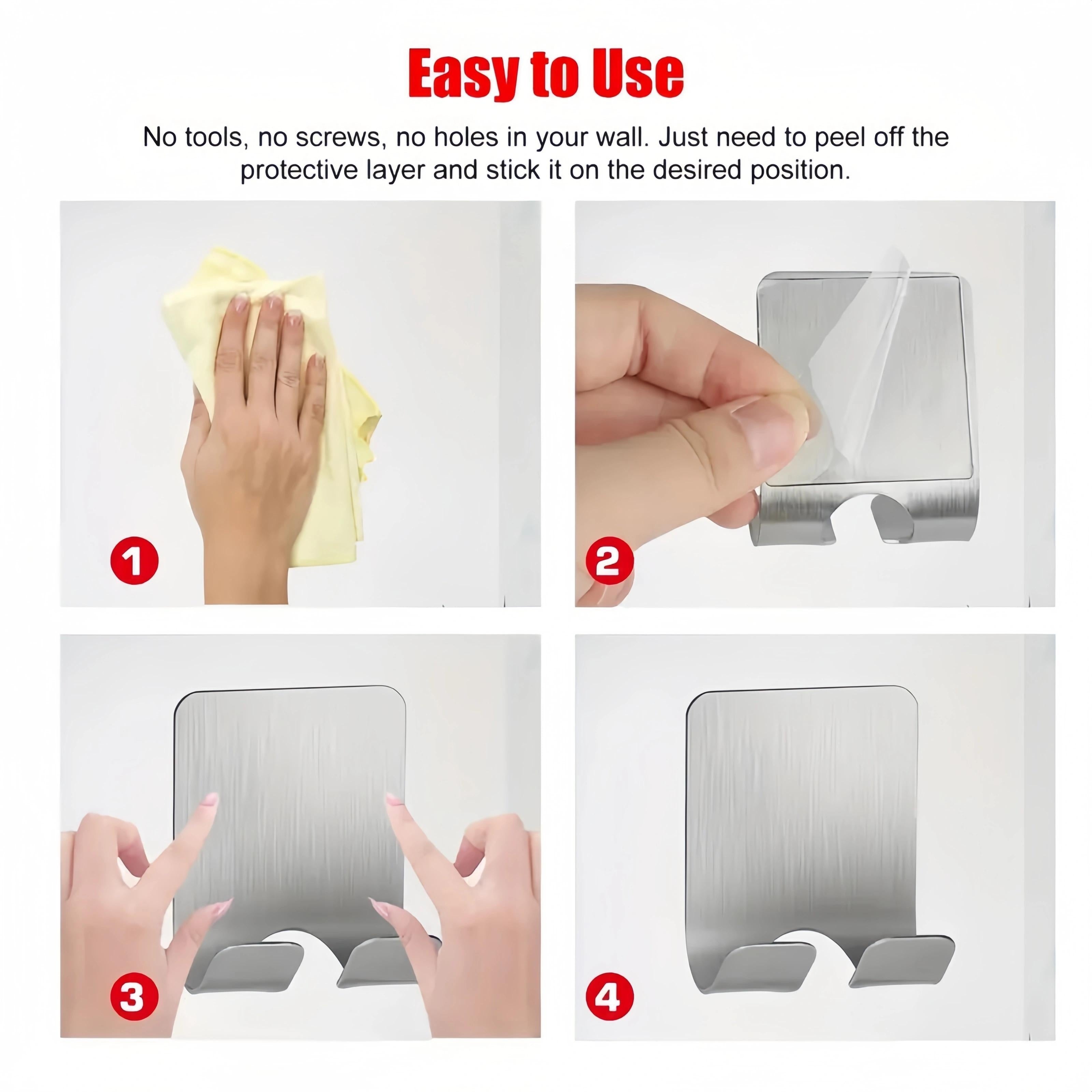 Razor Holder Stainless Steel Bathroom Organizer Rustproof Clear