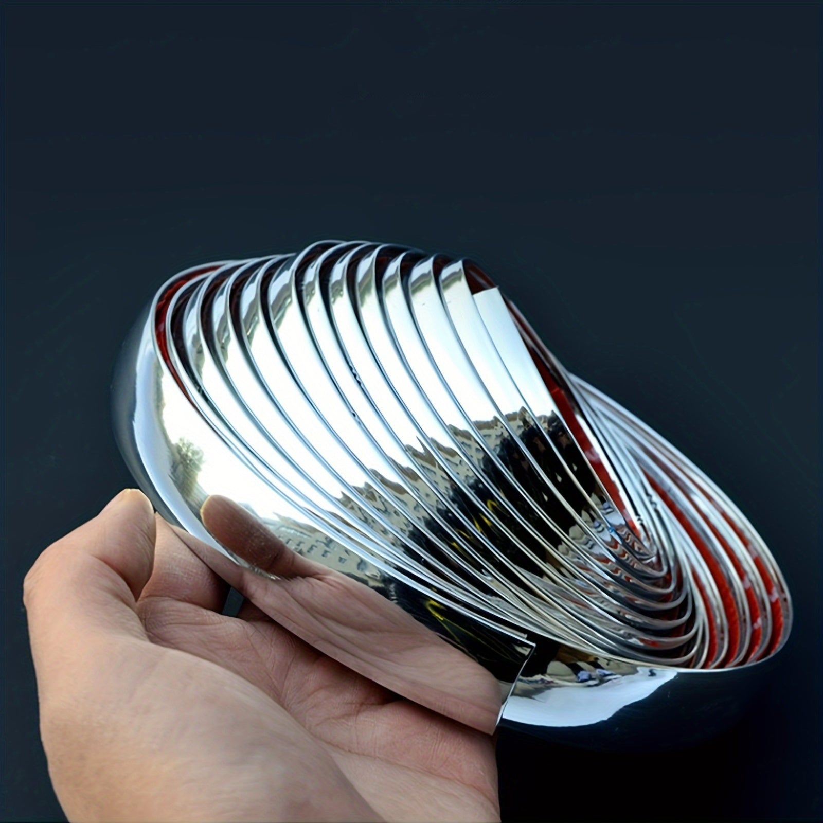 Avtomobil bezakli krom oynali chiziqlar Yorqin kumushli elektroplatka