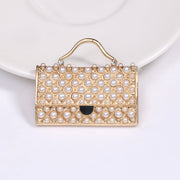 Women's Enamel Bag-Shaped Brooch Pin Stylish Korean Fashion Accessory