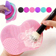 Pink Silicone Apple-Shaped Scrub Pad with Suction Cup for Beauty Care