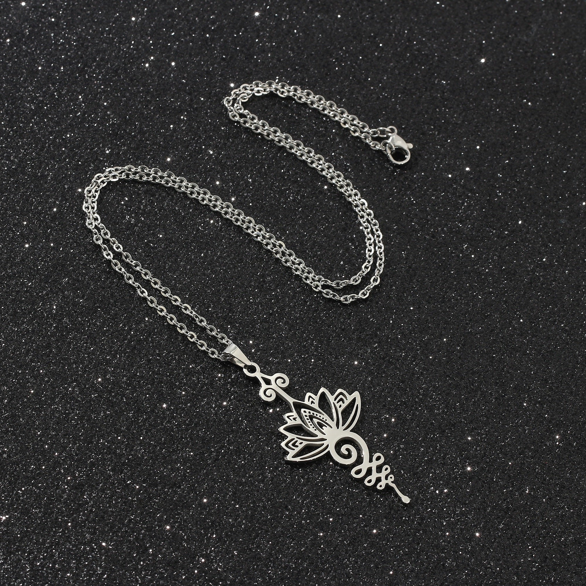 Ayollar Lotus taqinchoq zargarlik bo'lagi bo'sh sovg'a yoga taqinchoq