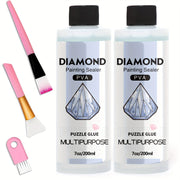Diamond Painting Sealer with Brushes for Glossy Finish and Durability 60ml 200ml
