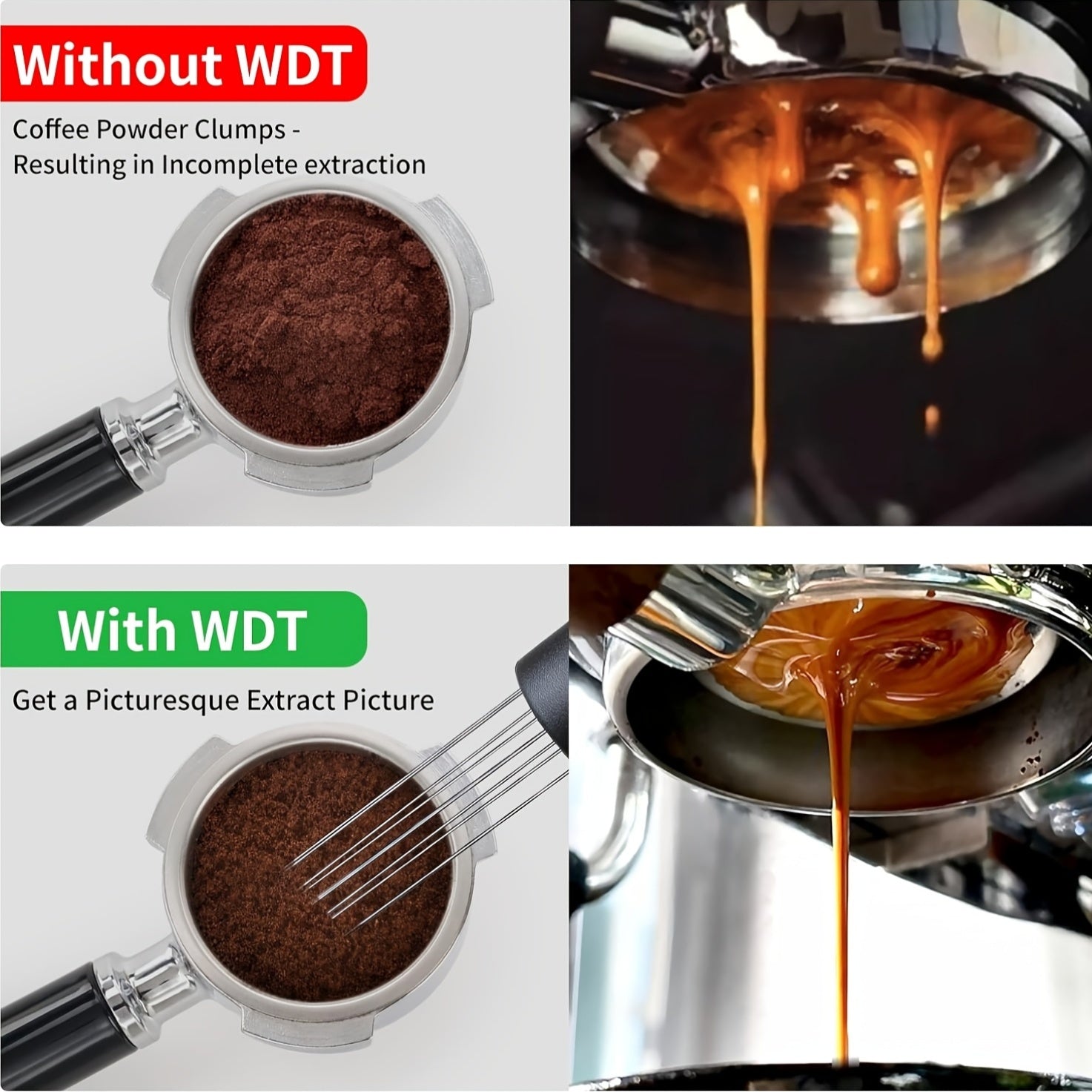 Stainless Steel Espresso Needle Distributor 0.4mm Precision Coffee Tool