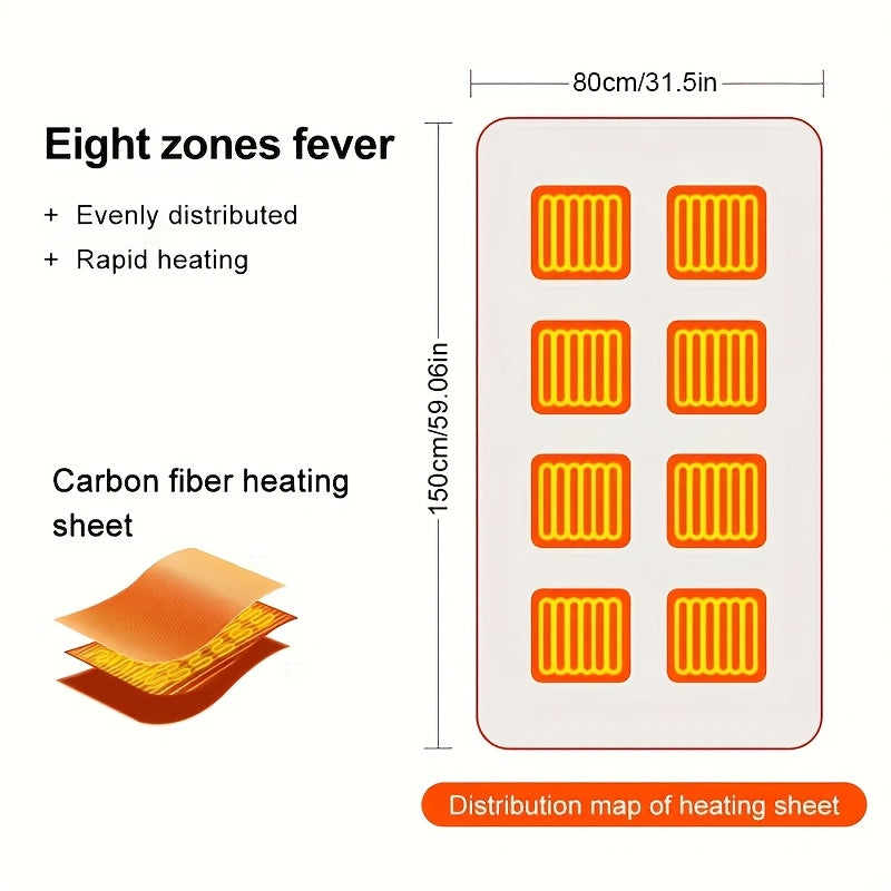 Heating Blanket Thermostatic USB Powered Non-Woven Fabric Office Home Outdoor