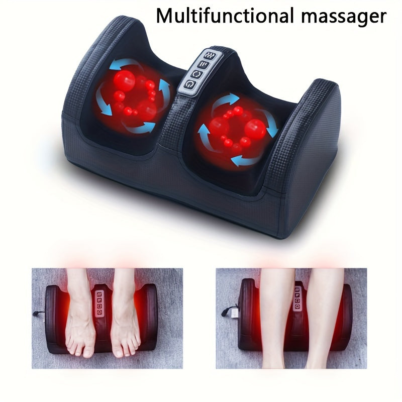 Black 3D Shiatsu Foot Massager with Adjustable Strength for Home Relaxation