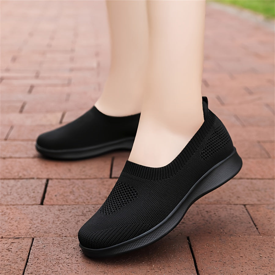 Women's Mesh Sneakers Breathable Lightweight Slip-On Walking Shoes