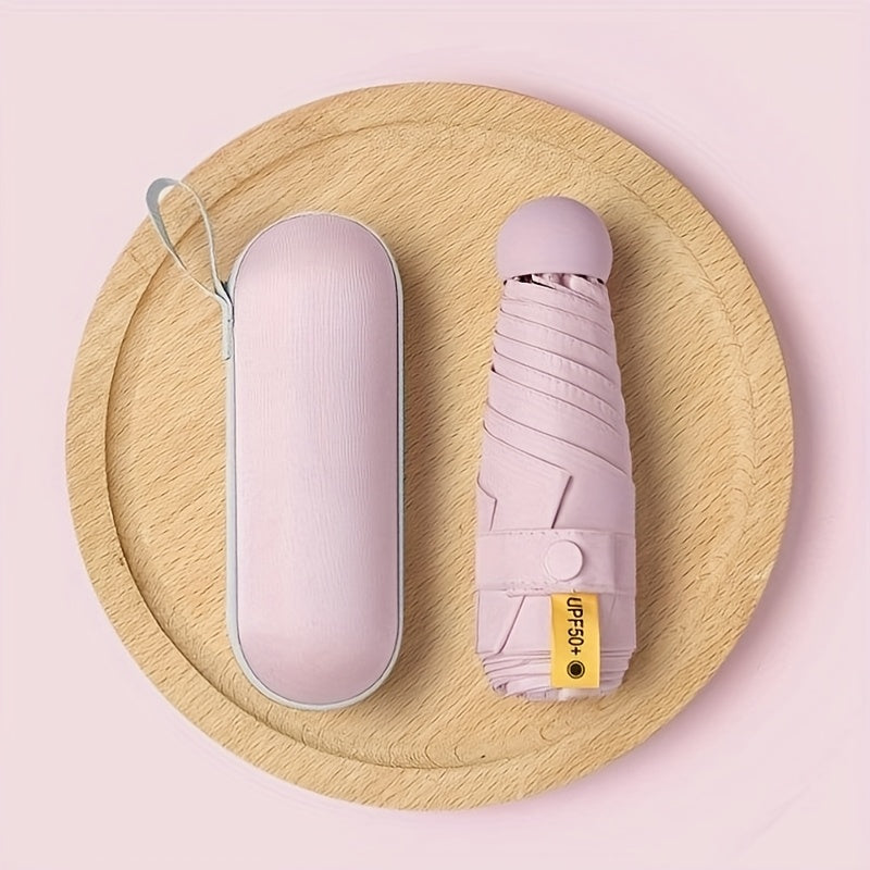 Mini Sun Umbrella with UV Protection Foldable Compact Lightweight Waterproof for Men Women