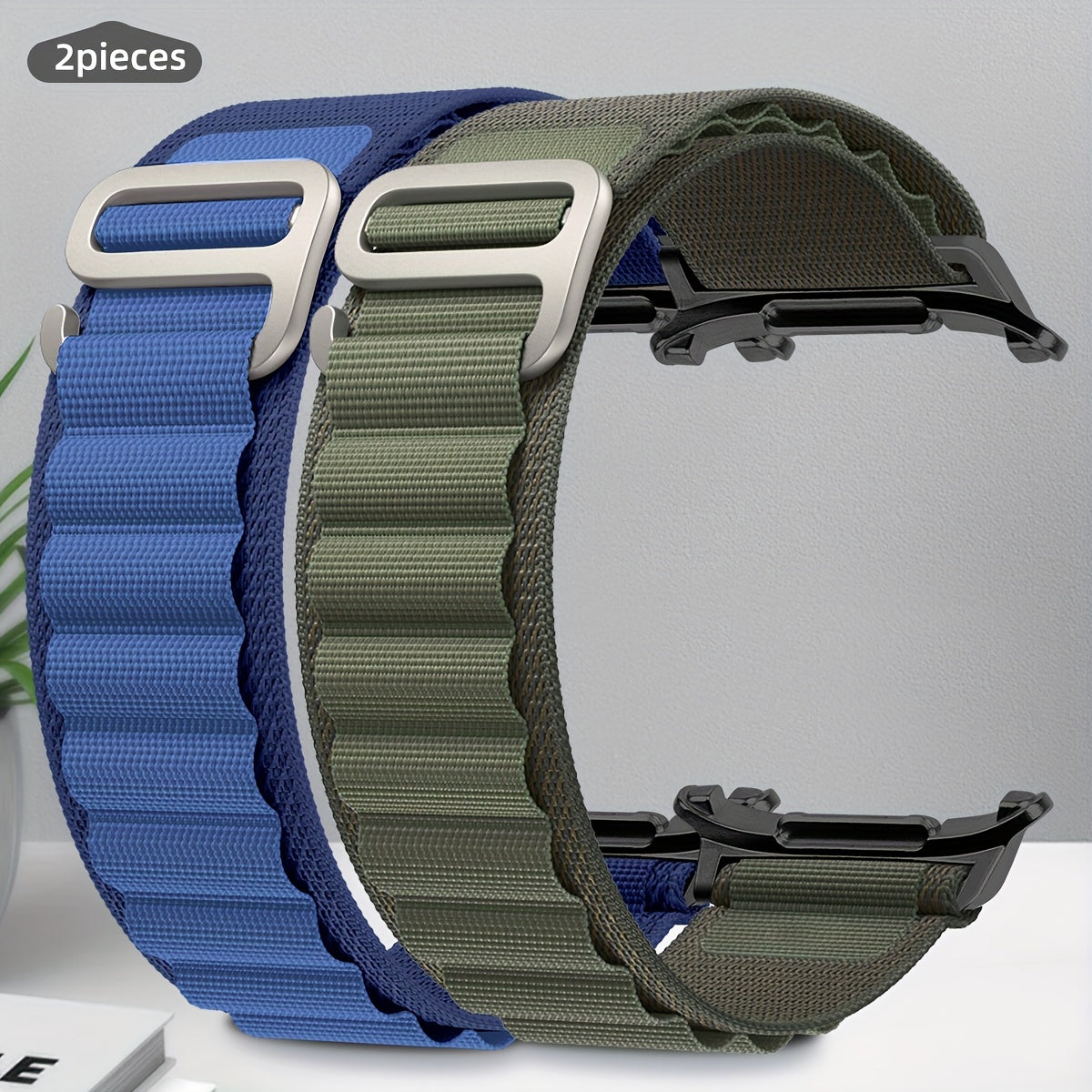 2-Pack Nylon Watch Bands for Galaxy Watch Ultra Water-Resistant Adjustable Straps