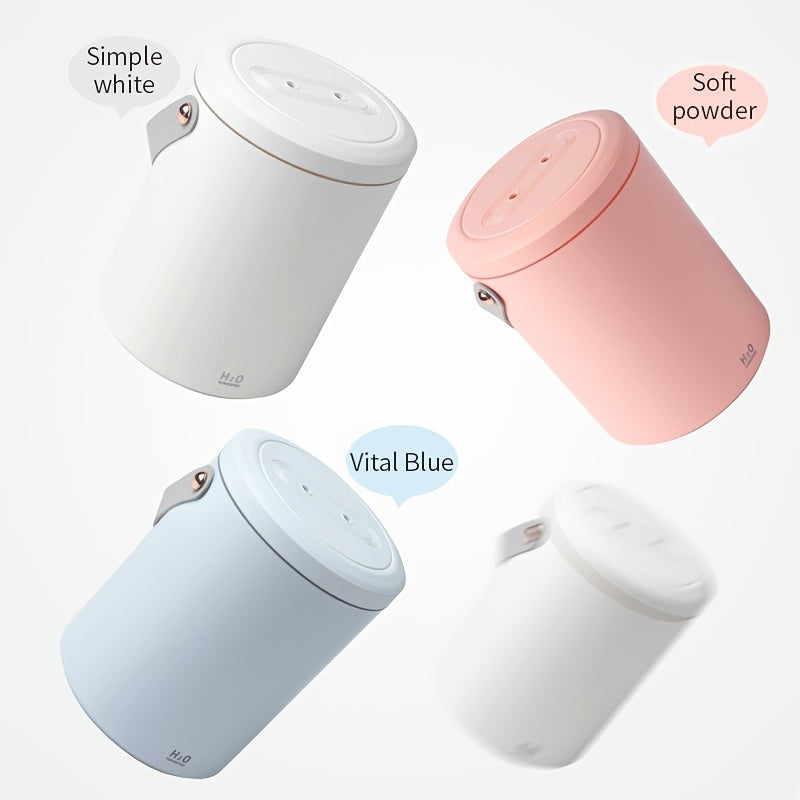 Large Capacity Pink Humidifier with Aromatherapy Essential Oil Function for Office and Bedroom USB Rechargeable Heavy Mist