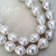 Natural Freshwater Pearl Necklace 9-11mm White Baroque Jewelry for Weddings and Special Events
