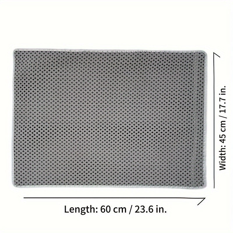 Extra Large EVA Cat Litter Mat Double-Layer Filtering Washable Leakproof Anti-Splash
