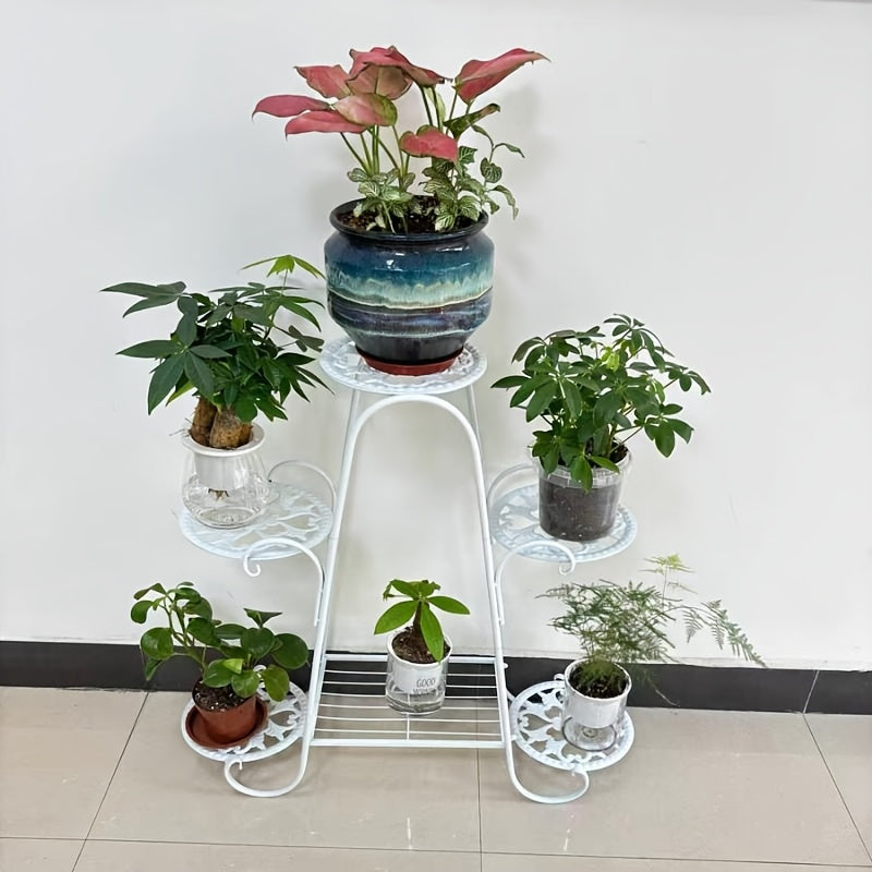 Waterproof Metal Multi-Layer Flower Stand for Patio Indoor Outdoor Large