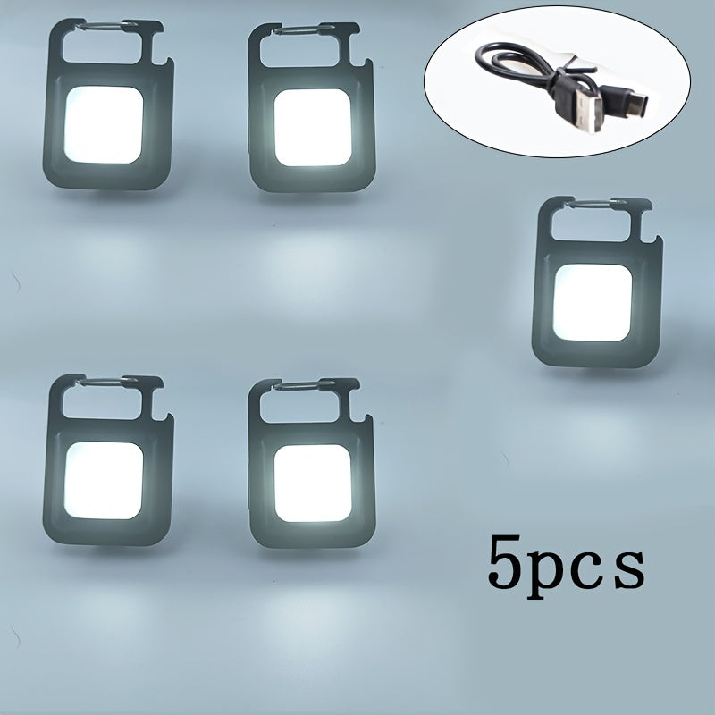 Lámparas de llavero Mini LED 3-5 unidades, linternas magnéticas portátiles para acampar